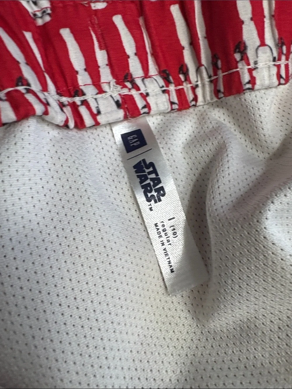 GAP Red Swim Trunks with White Stormtrooper Print Size 10 (BOY) -- GENTLY WORN!!